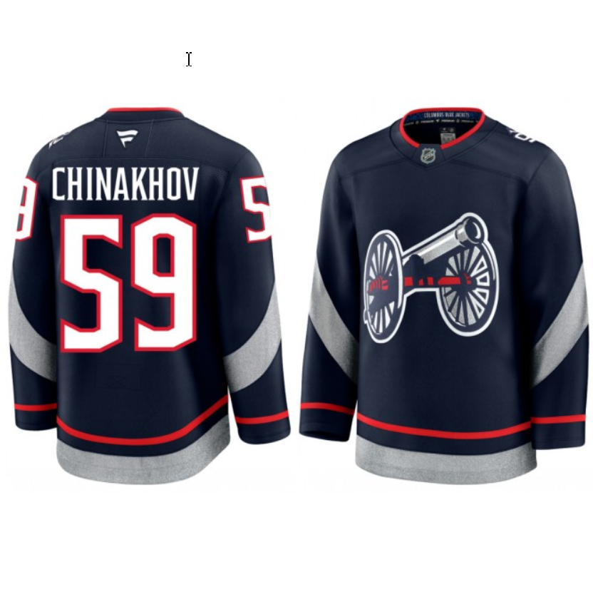 Yegor Chinakhov Jersey #59 Columbus Blue Jackets 2025 Stadium Series