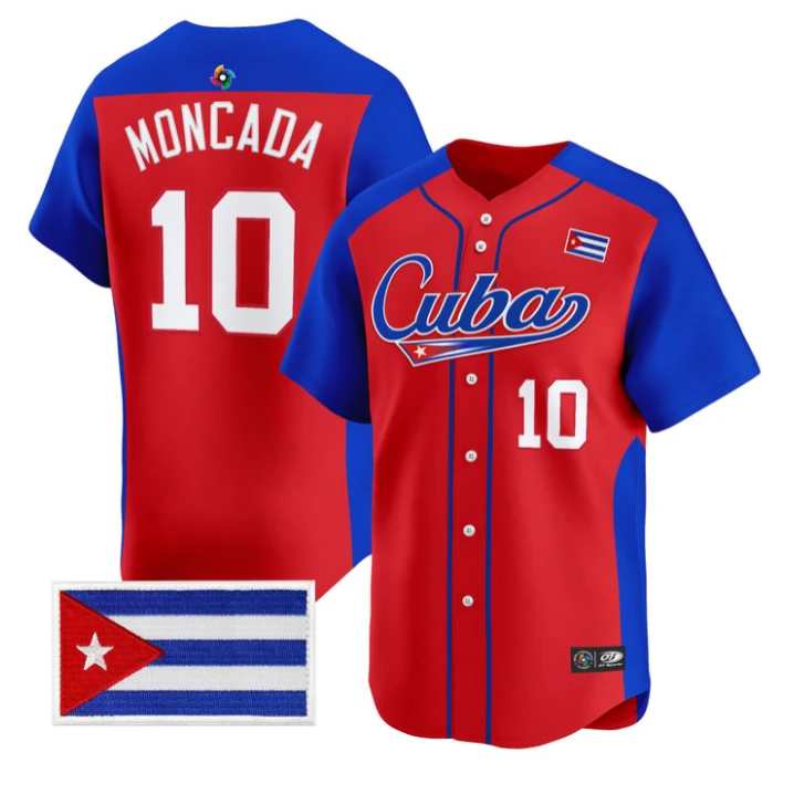 Yoan Moncada Jersey #10 Team Cuba 2026 World Baseball Roster Stitched