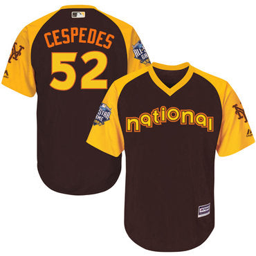 Yoenis Cespedes Brown 2016 Mlb All star Jersey Mens National League New York Mets 52 Cool Base Game Collection