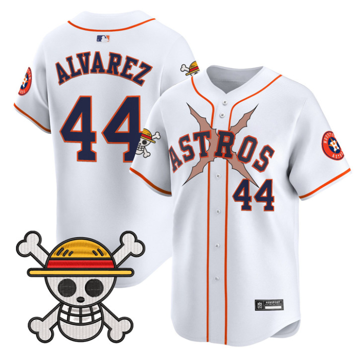 Yordan lvarez Jersey #44 Houston Astros One Piece 2025 Limited Stitched White