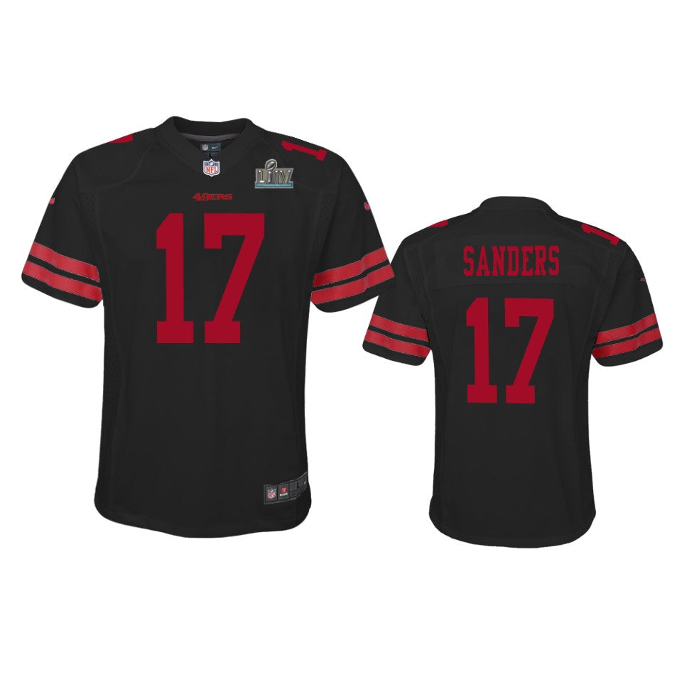 Youth 49ers Emmanuel Sanders Black Super Bowl Liv Game Jersey