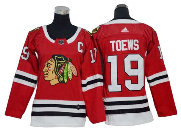 Youth & Women Chicago Blackhawks #19 Jonathan Toews Red Home Jersey