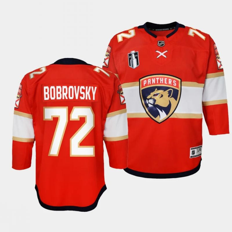 Youth Florida Panthers 72 Sergei Bobrovsky 2023 Stanley Cup Final Home
