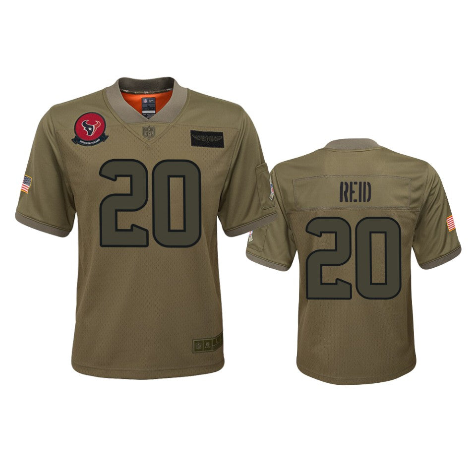 Youth Houston Texans Justin Reid Camo 2019 Salute To Service Game Jersey