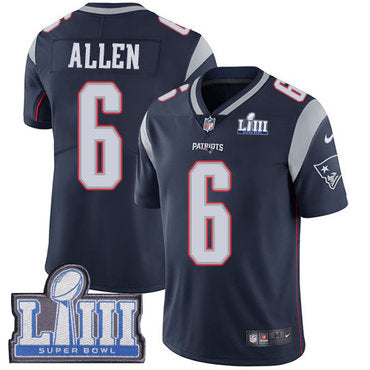 Youth New England Patriots 6 Ryan Allen Navy Blue Nike Nfl Home Vapor Untouchable Super Bowl Liii Bound Limited Jersey