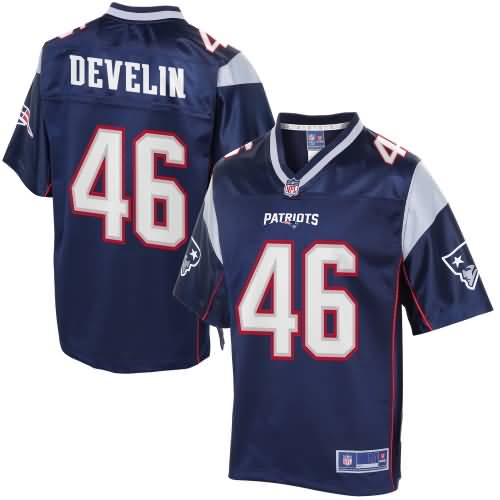 Youth New England Patriots James Develin Nfl Pro Line Navy Team Color Jersey