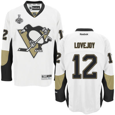 Youth Pittsburgh Penguins 12 Ben Lovejoy White Away 2017 Stanley Cup Nhl Finals Patch Jersey