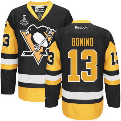 Youth Pittsburgh Penguins 13 Nick Bonino Black With Gold 2017 Stanley Cup Nhl Finals Patch Jersey