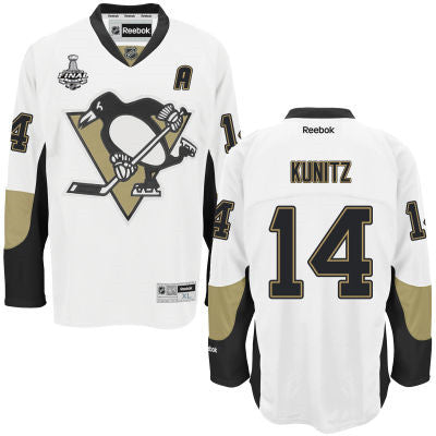 Youth Pittsburgh Penguins 14 Chris Kunitz White Away 2017 Stanley Cup Nhl Finals A Patch Jersey