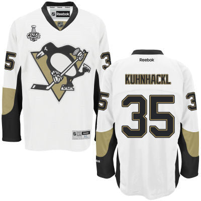 Youth Pittsburgh Penguins 35 Tristan Jarry White Away 2017 Stanley Cup Nhl Finals Patch Jersey