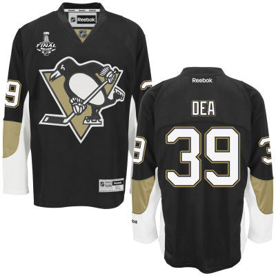 Youth Pittsburgh Penguins 39 Jean sebastien Dea Black Home 2017 Stanley Cup Nhl Finals Patch Jersey