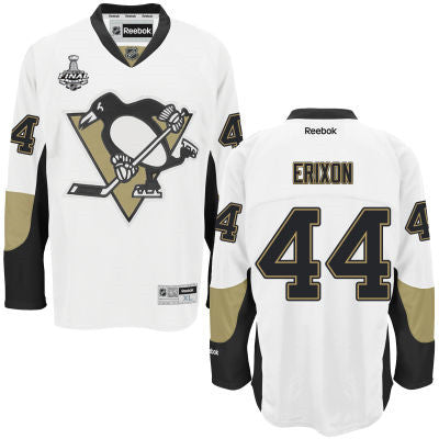Youth Pittsburgh Penguins 44 Tim Erixon White Away 2017 Stanley Cup Nhl Finals Patch Jersey