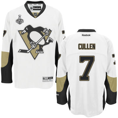 Youth Pittsburgh Penguins 7 Matt Cullen White Away 2017 Stanley Cup Nhl Finals Patch Jersey