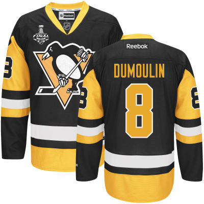 Youth Pittsburgh Penguins 8 Brian Dumoulin Black With Gold 2017 Stanley Cup Nhl Finals Patch Jersey