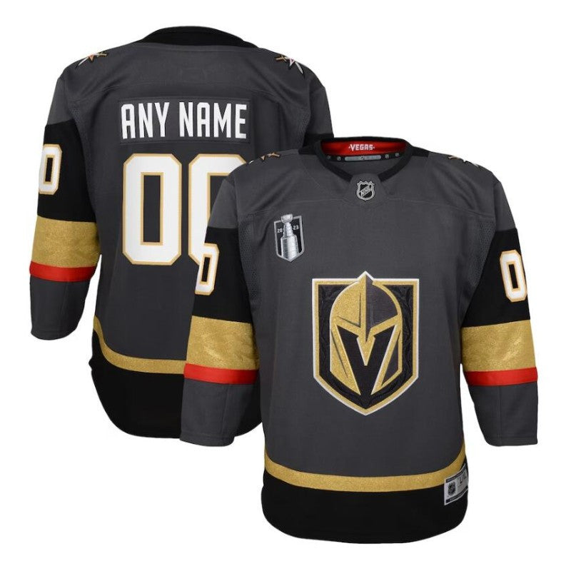 Youth Vegas Golden Knights 2023 Stanley Cup Final Alternate Premier Custom Jersey Black