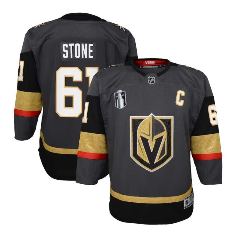 Youth Vegas Golden Knights 61 Mark Stone 2023 Stanley Cup Final Alternate Premier Player Jersey Black