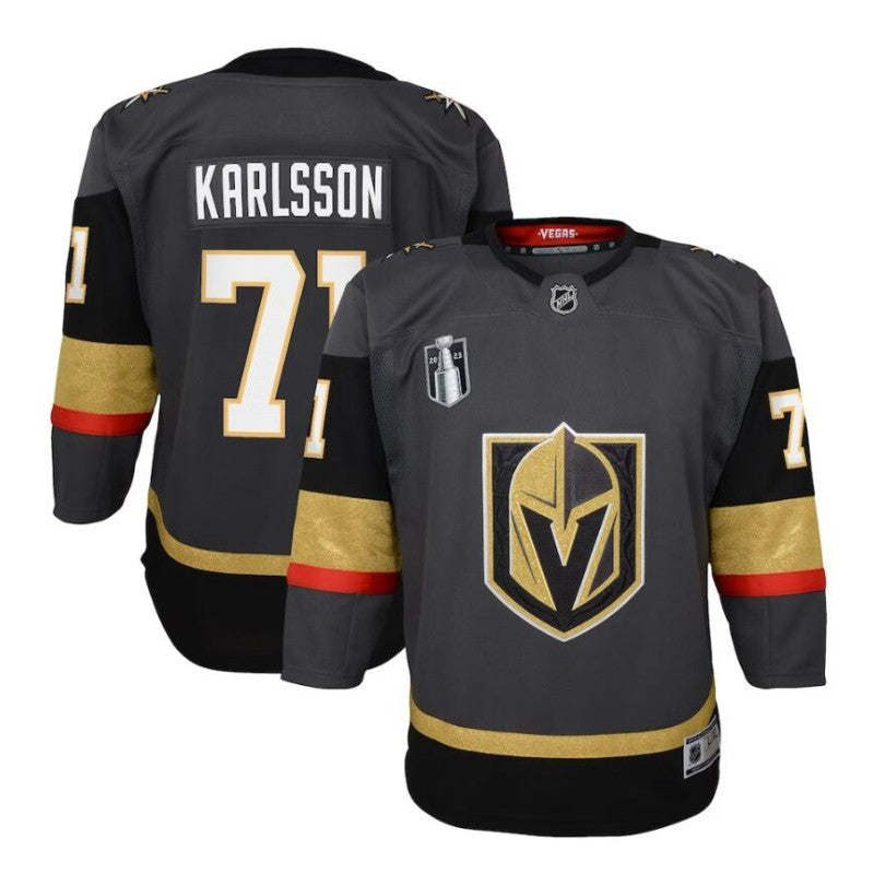 Youth Vegas Golden Knights 71 William Karlsson 2023 Stanley Cup Final Alternate Premier Player Jersey Black