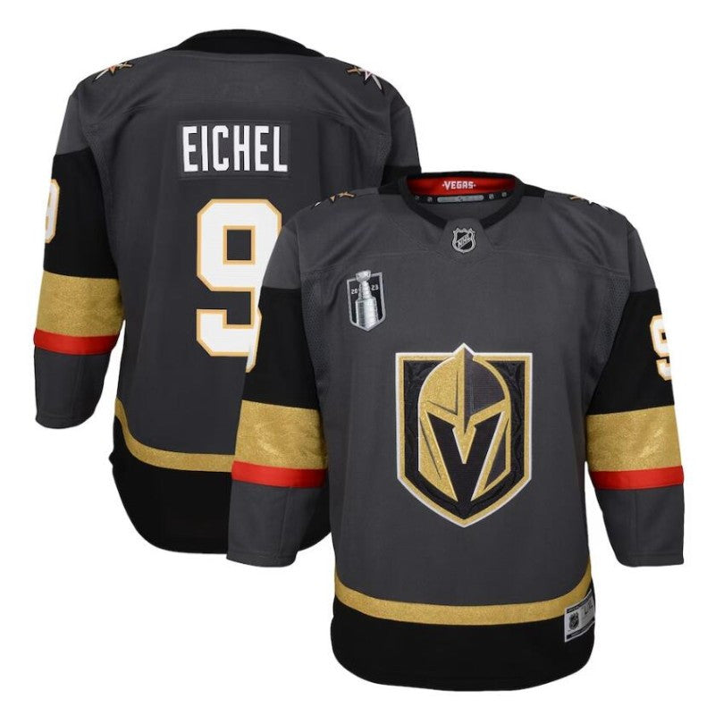 Youth Vegas Golden Knights 9 Jack Eichel 2023 Stanley Cup Final Alternate Premier Player Jersey Black