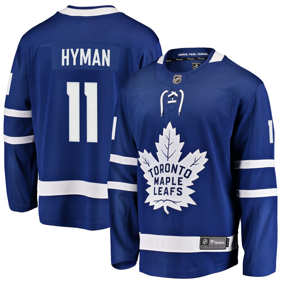 Zach Hyman Toronto Maple Leafs Fanatics Branded Breakaway Player Jersey Blue