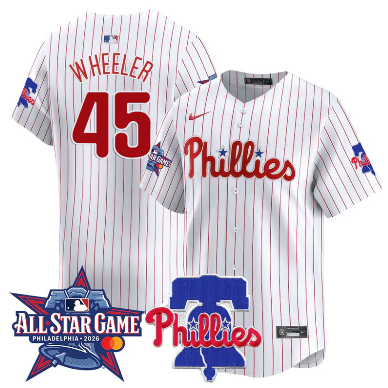 Zack Wheeler Jersey #45 Philadelphia Phillies 2026 MLB All-Star White