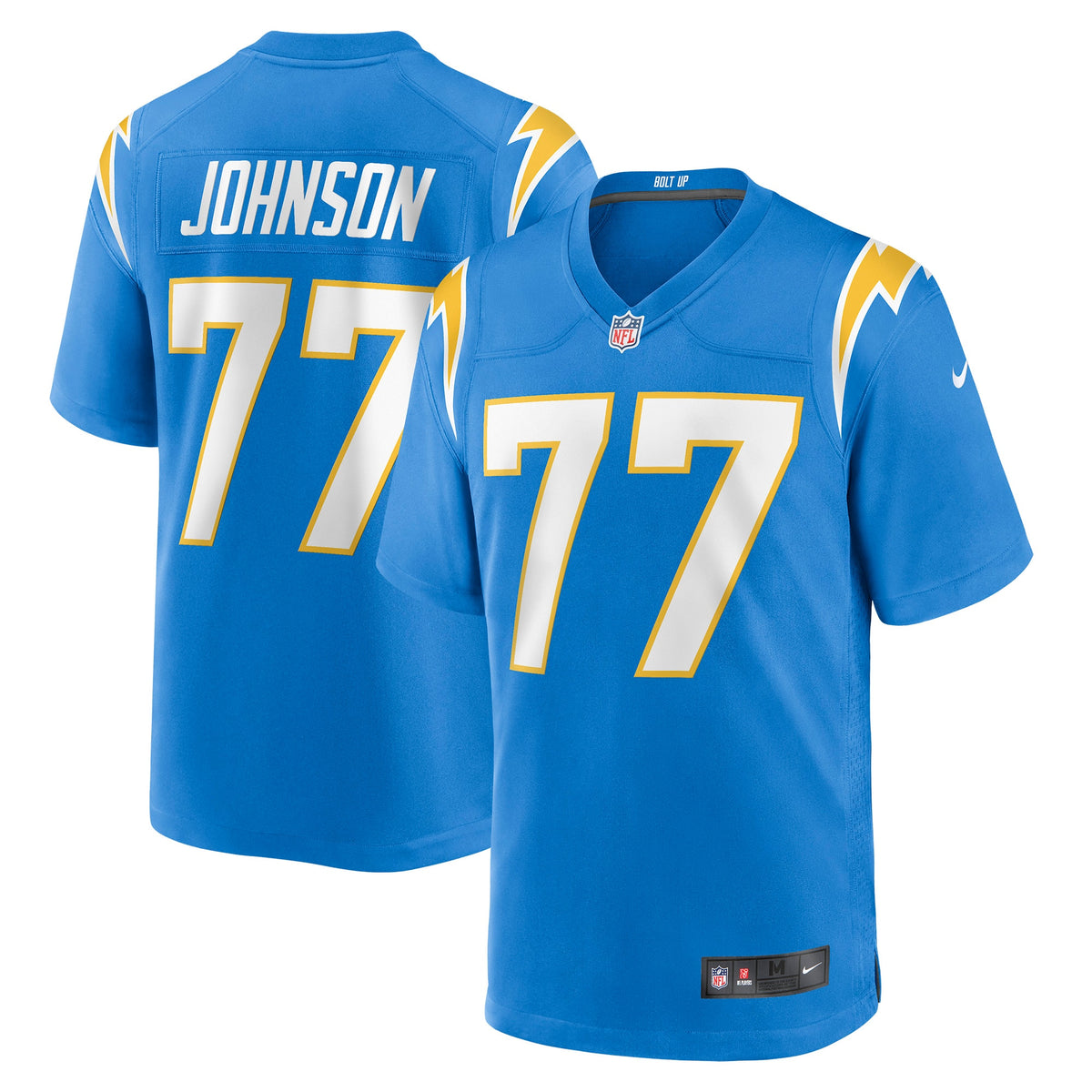 Zion Johnson Los Angeles Chargers 2022 Nfl Draft First Round Pick Game Jersey Powder Blue