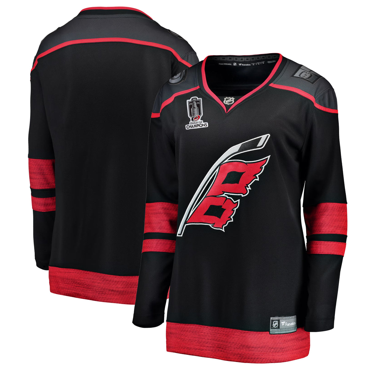 Women's Carolina Hurricanes Fanatics Black 2026 Stanley Cup Champions Home Breakaway Jersey