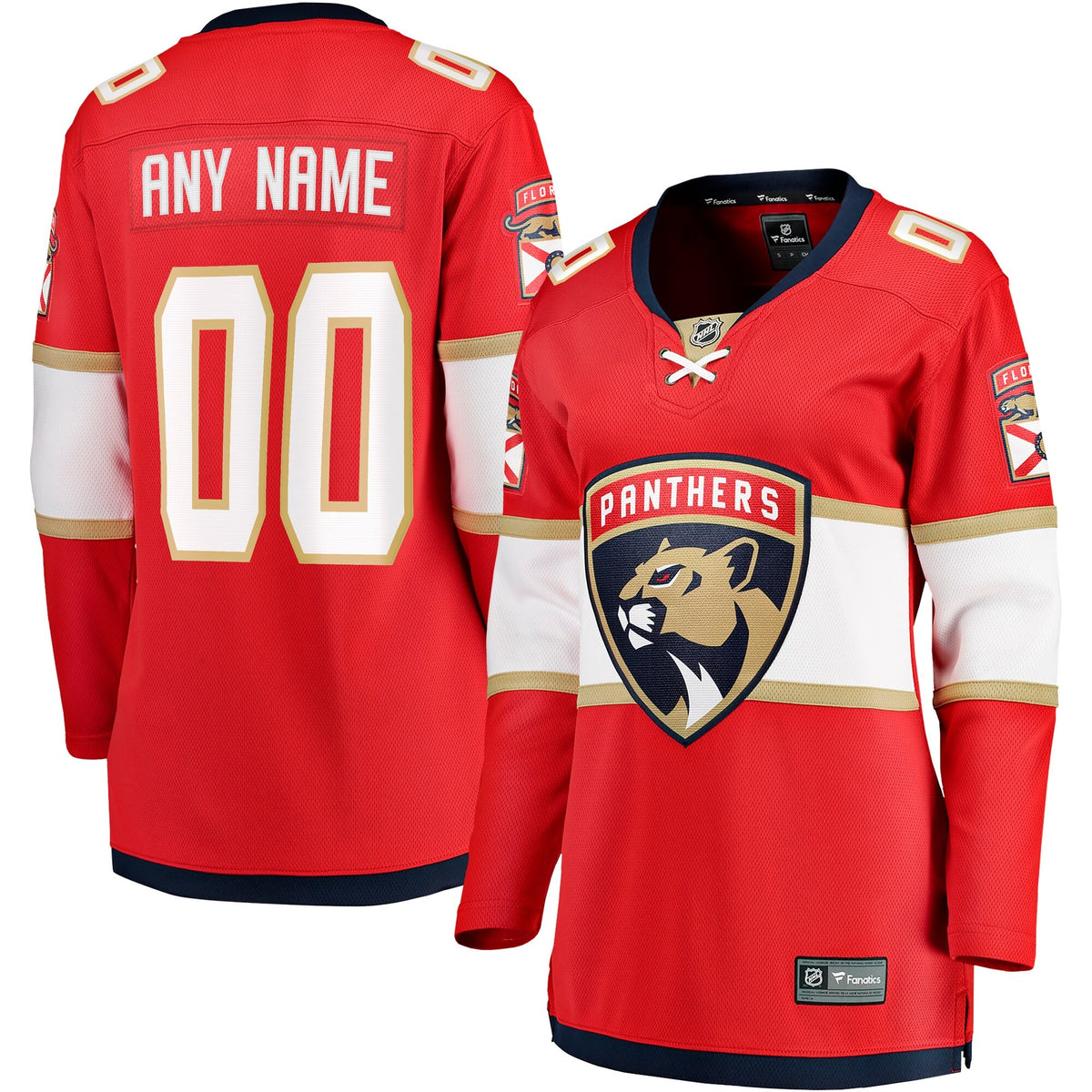 Women's Florida Panthers Fanatics Red Home Breakaway Custom Jersey