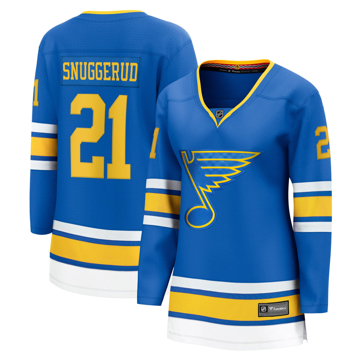 Women's St. Louis Blues Jimmy Snuggerud Fanatics Blue Home Breakaway Jersey