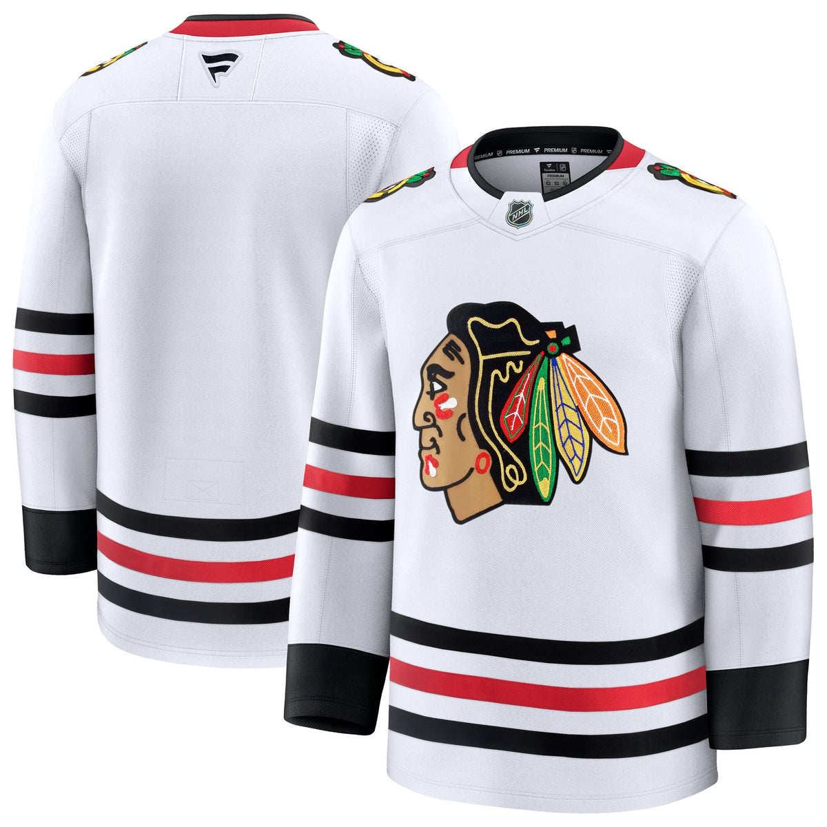 Men's Chicago Blackhawks Fanatics White Away Premium Jersey