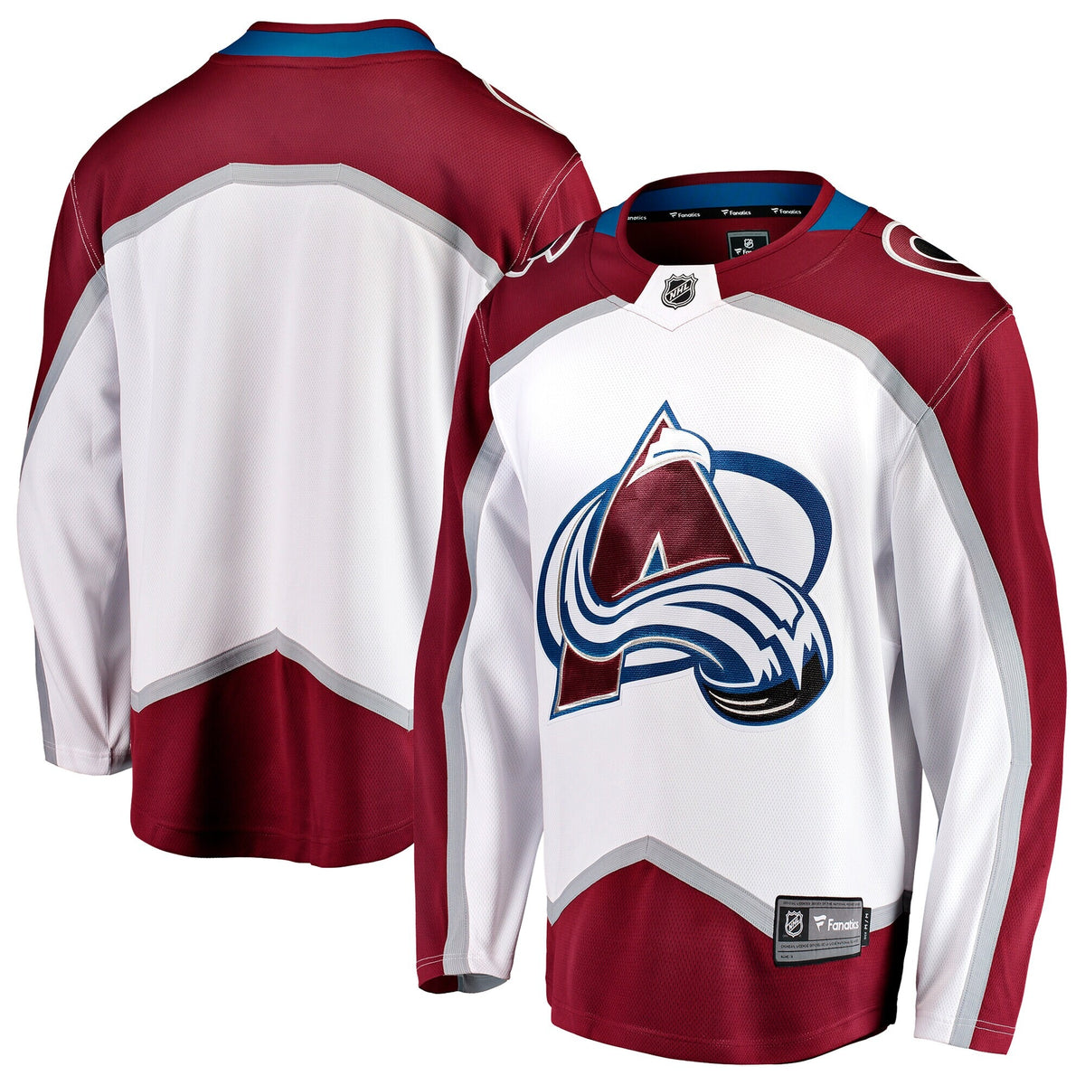 Men's Colorado Avalanche Fanatics White Away Breakaway Jersey