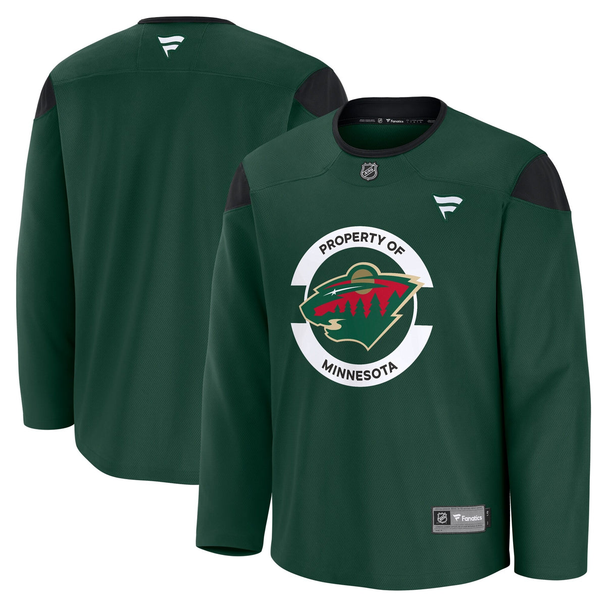 Men's Minnesota Wild Fanatics Green Practice Jersey