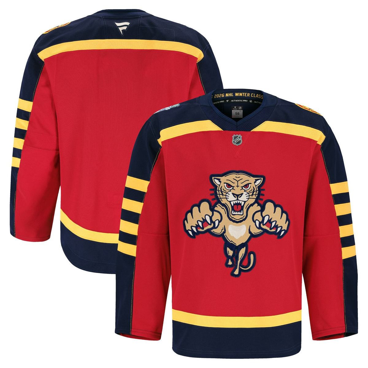 Men's Florida Panthers Fanatics Red 2026 NHL Winter Classic Authentic Pro Jersey