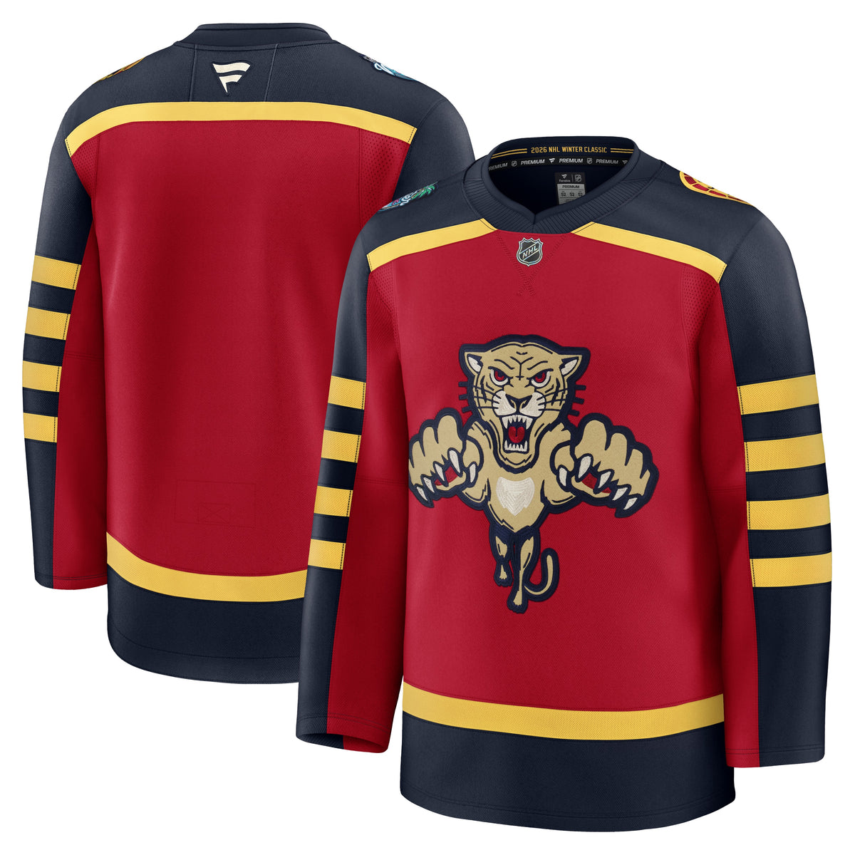 Men's Florida Panthers Fanatics Red 2026 NHL Winter Classic Premium Jersey