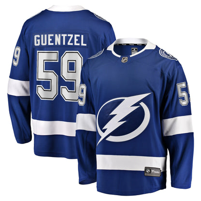 Men's Tampa Bay Lightning Jake Guentzel Fanatics Blue Home Premier Breakaway Player Jersey