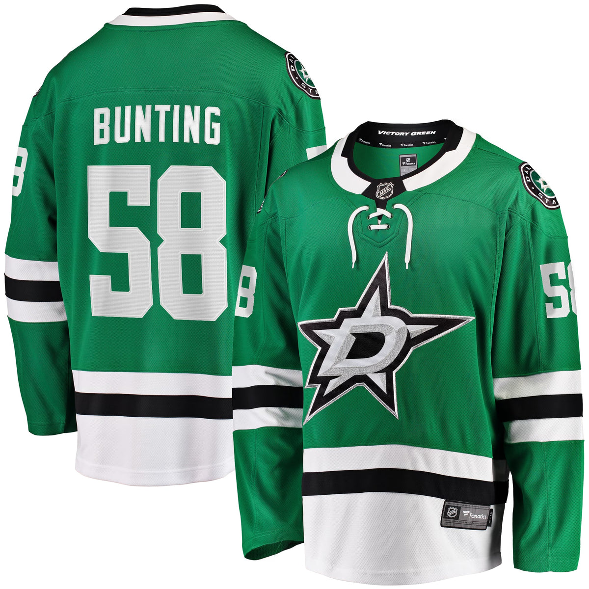 Men's Dallas Stars Michael Bunting Fanatics Kelly Green Home Breakaway Jersey