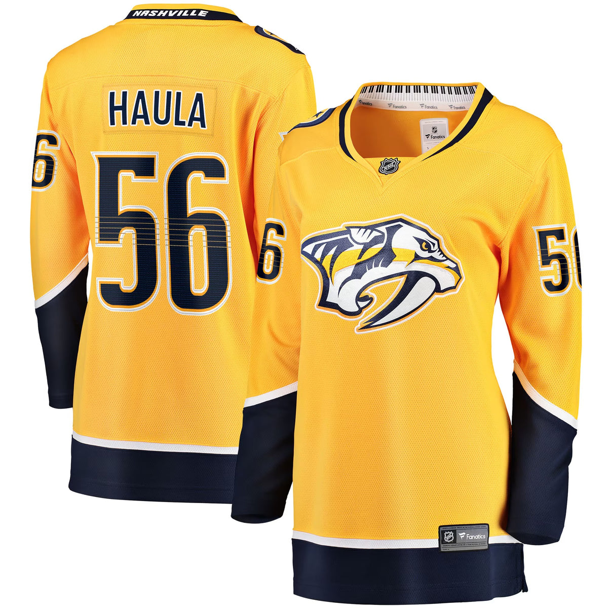 Women's Nashville Predators Erik Haula Fanatics Gold Home Breakaway Player Jersey