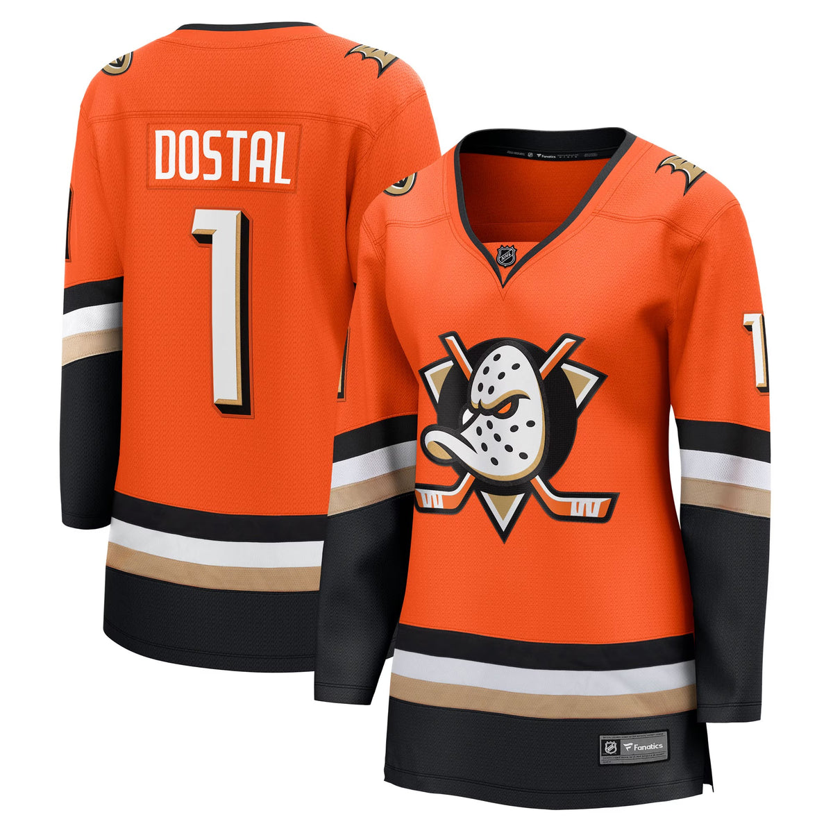 Women's Anaheim Ducks Lukas Dostal Fanatics Orange Home Breakaway Jersey