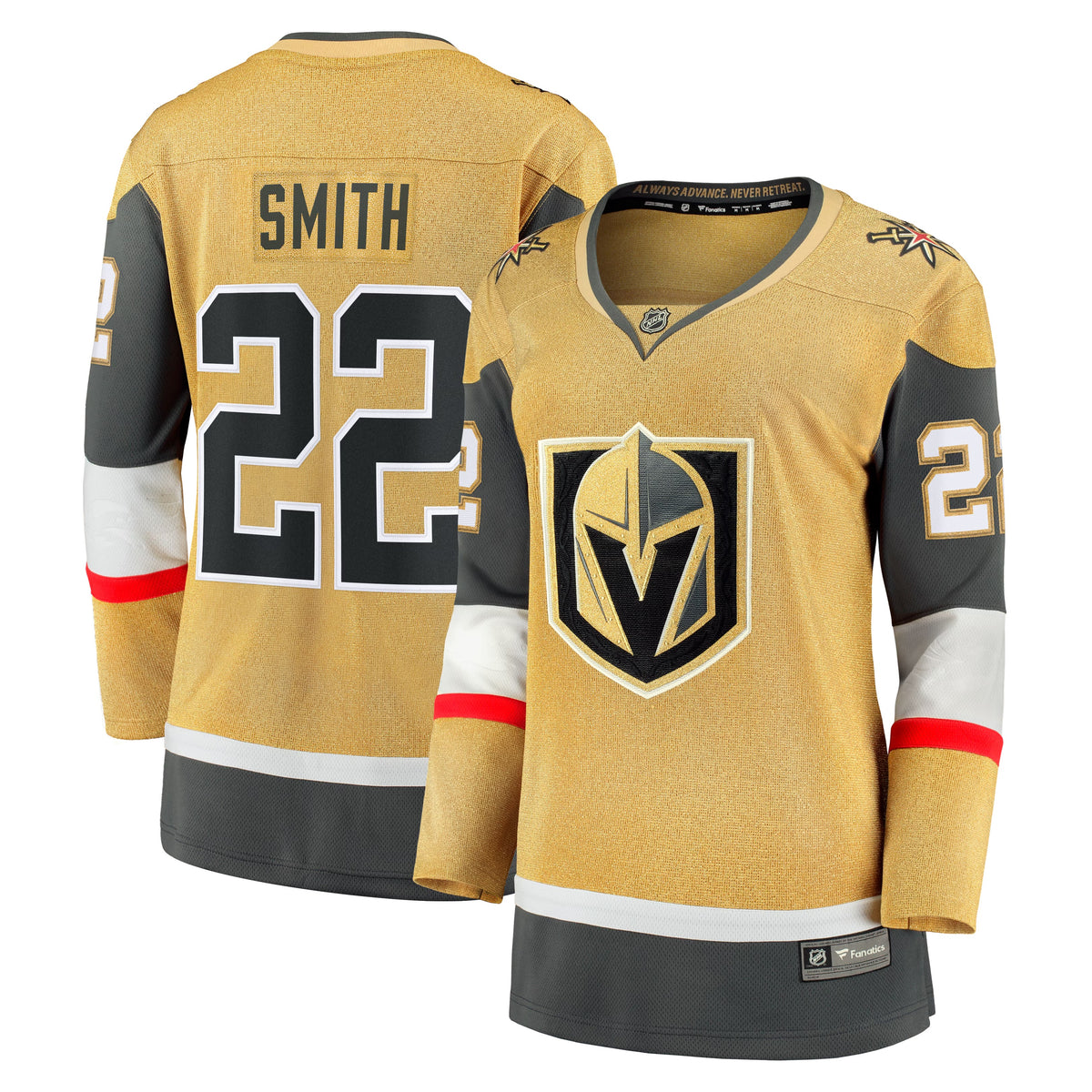 Women's Vegas Golden Knights Cole Smith Fanatics Gold Home Breakaway Jersey