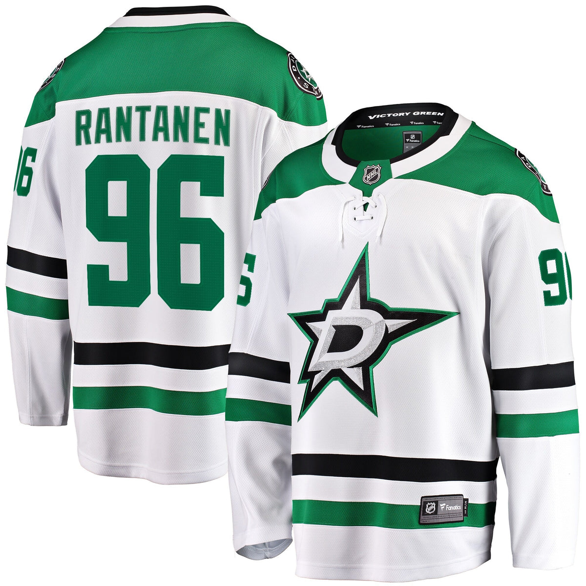 Men's Dallas Stars Mikko Rantanen Fanatics White Away Breakaway Jersey