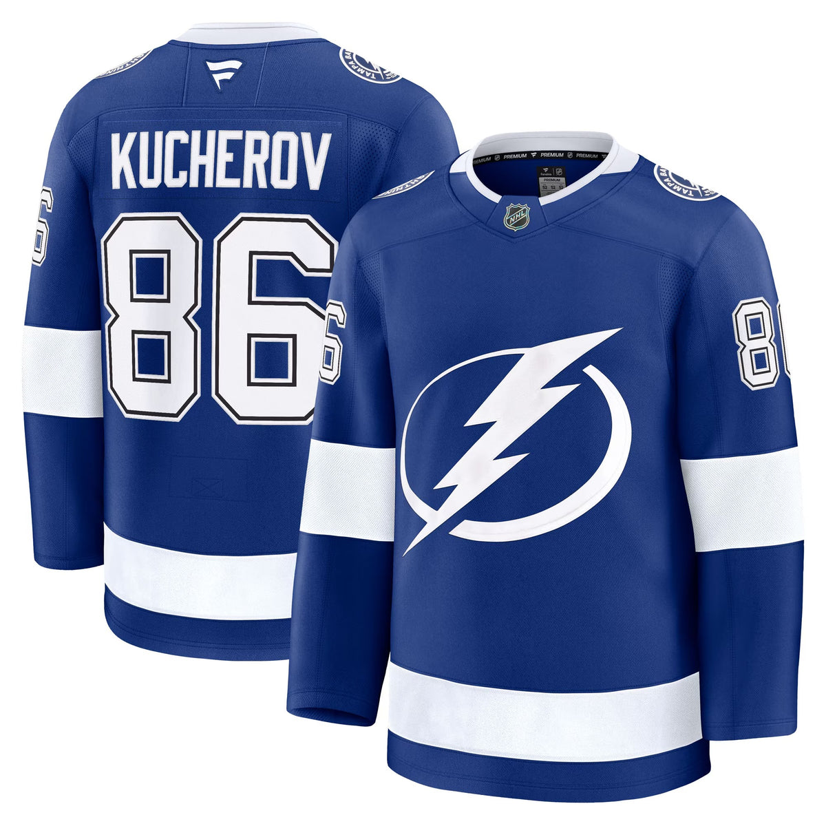 Men's Tampa Bay Lightning Nikita Kucherov Fanatics Blue Home Premium Jersey