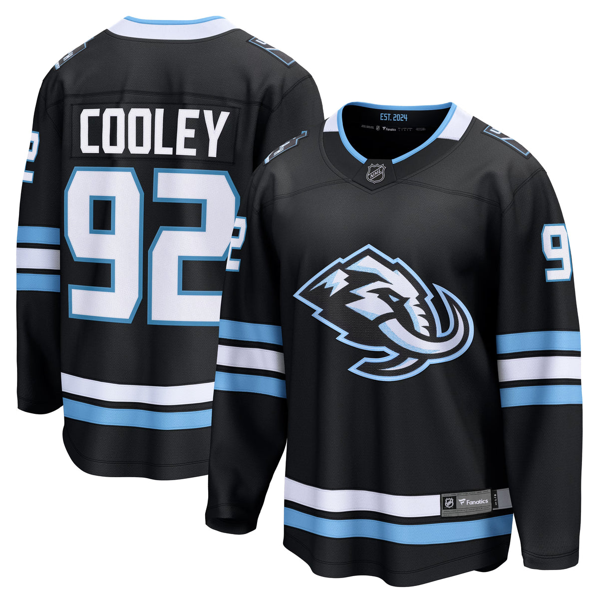 Men's Utah Mammoth Logan Cooley Fanatics Black Home Breakaway Jersey