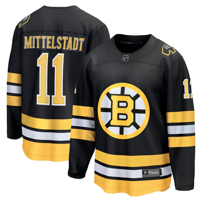 Men's Boston Bruins Casey Mittelstadt Fanatics Black Home Breakaway Player Jersey