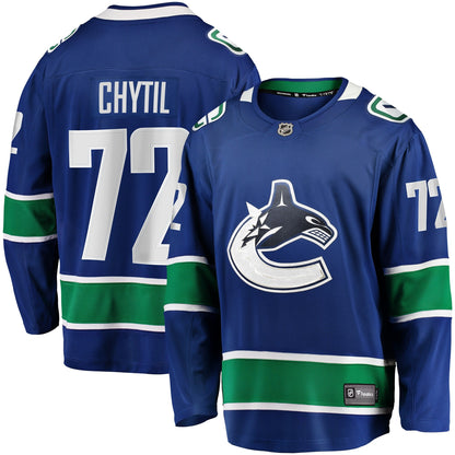 Men's Vancouver Canucks Filip Chytil Fanatics Blue Home Breakaway Jersey