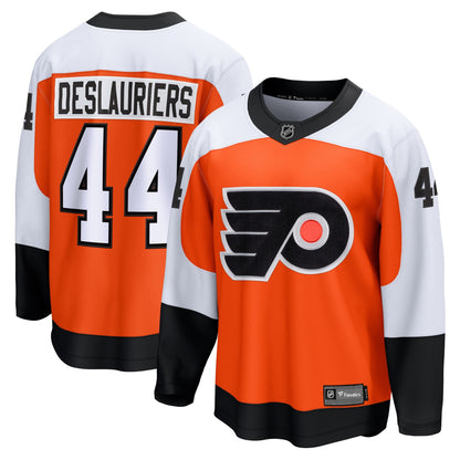 Men's Philadelphia Flyers Nicolas Deslauriers Fanatics Orange Home Breakaway Jersey
