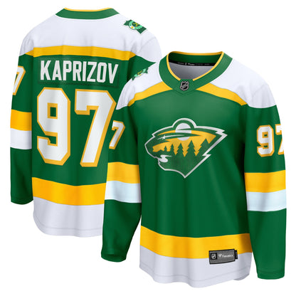 Men's Minnesota Wild Kirill Kaprizov Fanatics Green 2023_24 Alternate Breakaway Jersey