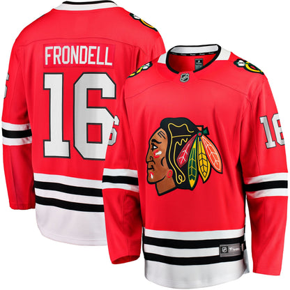 Men's Chicago Blackhawks Anton Frondell Fanatics Red Breakaway Jersey