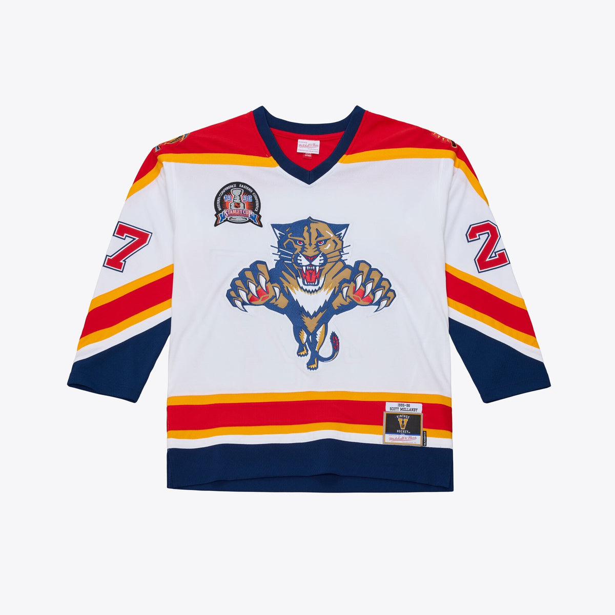 Men's Florida Panthers Scott Mellanby Mitchell & Ness White 1996 Power Play Jersey