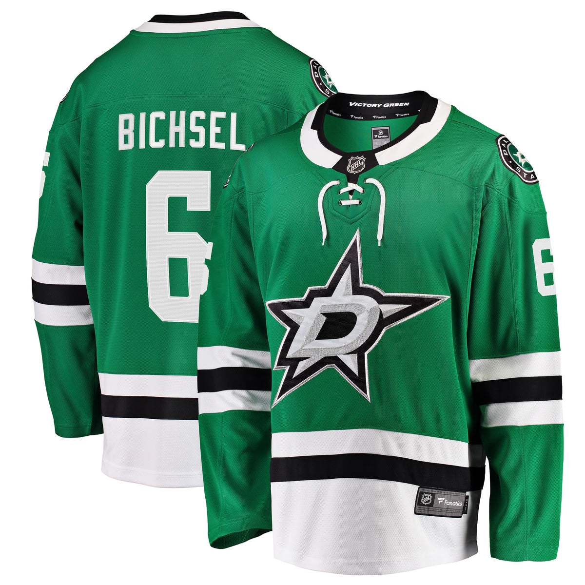 Men's Dallas Stars Lian Bichsel Fanatics Kelly Green Home Breakaway Jersey