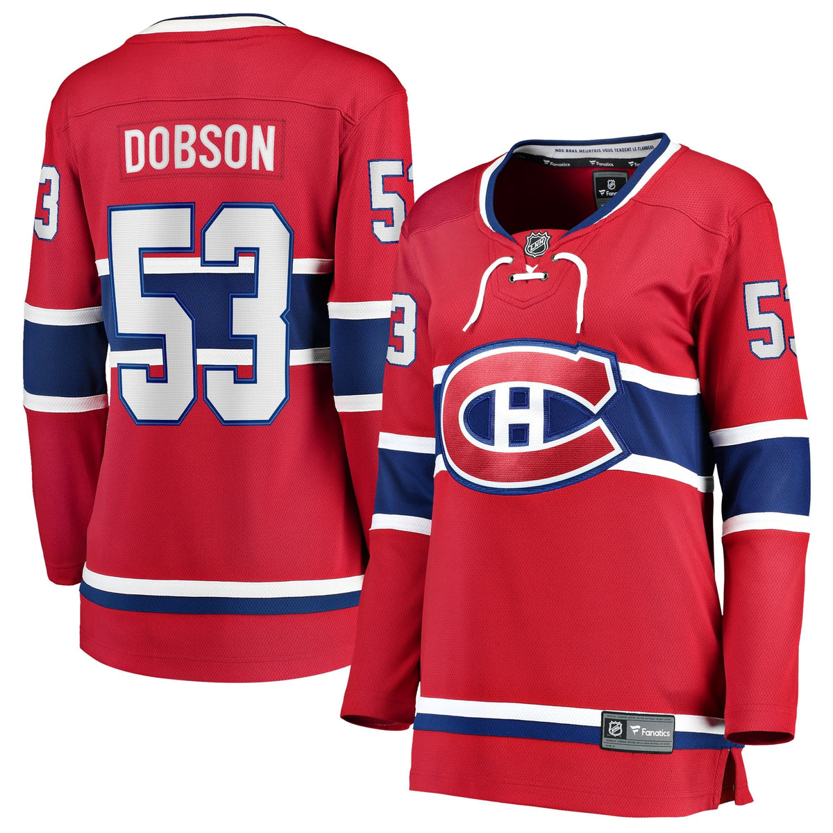 Women's Montreal Canadiens Noah Dobson Fanatics Red Home Breakaway Jersey