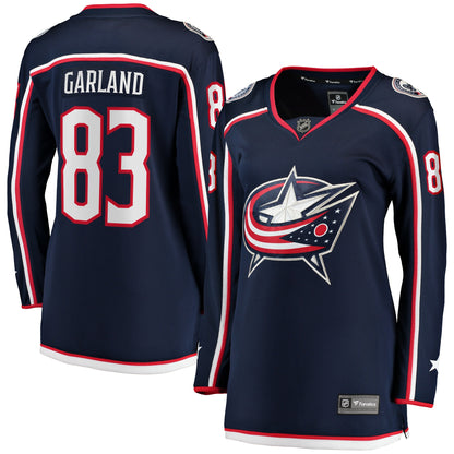 Women's Columbus Blue Jackets Conor Garland Indiana Navy Home Breakaway Jersey